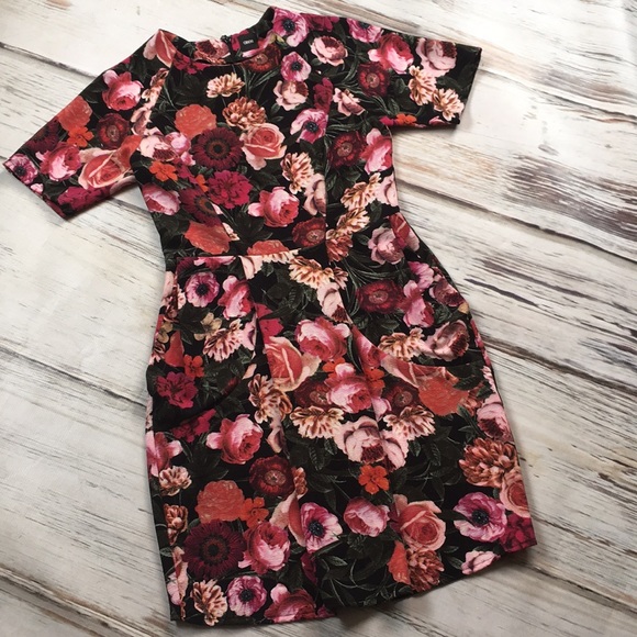 ASOS Dresses & Skirts - ASOS Floral Dress Short Sleeve Pockets Pleats 6